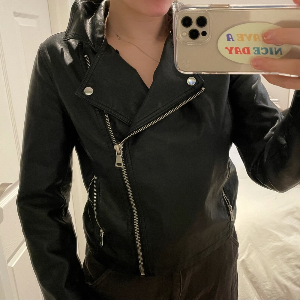 Faux leather jacket
